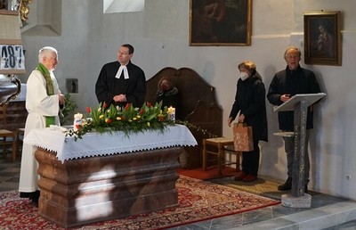                       Ökumenischer Gottesdienst mit Pfarrer Johannes Erlbruch und Prof. Helmut Schlacher         