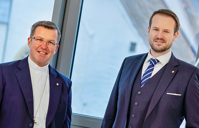 Weihbischof und Generalvikar Johannes Freitag und Direktor Lukas Grangl.